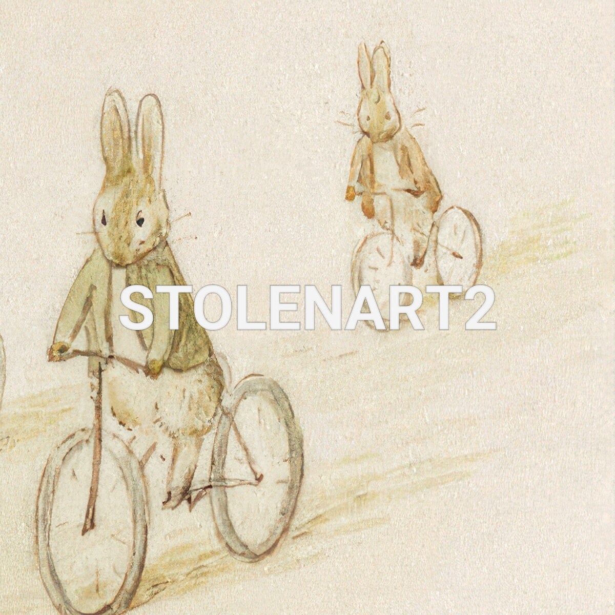 Peter Rabbit Benjamin Bunny and Friends on Bicycles Vintage - Etsy