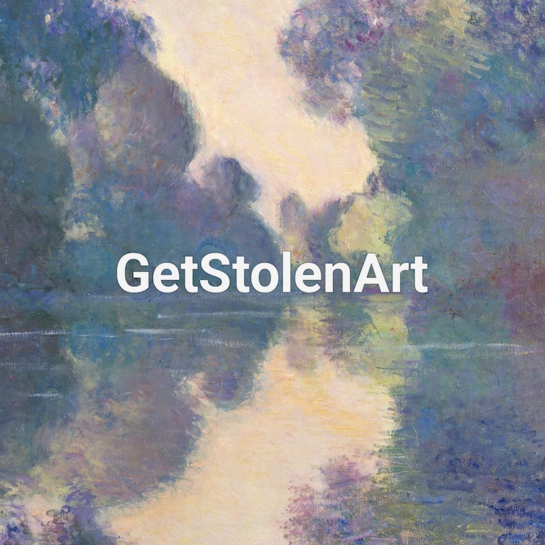 Impresión de Claude Monet "Amanecer en el Sena" (1897), decoración francesa vintage, arte impresionista, regalo moderno para oficina o sala de estar en una granja. imagen 5