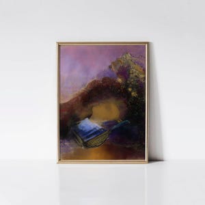 Orpheus print, Abstract Greek mythology painting.