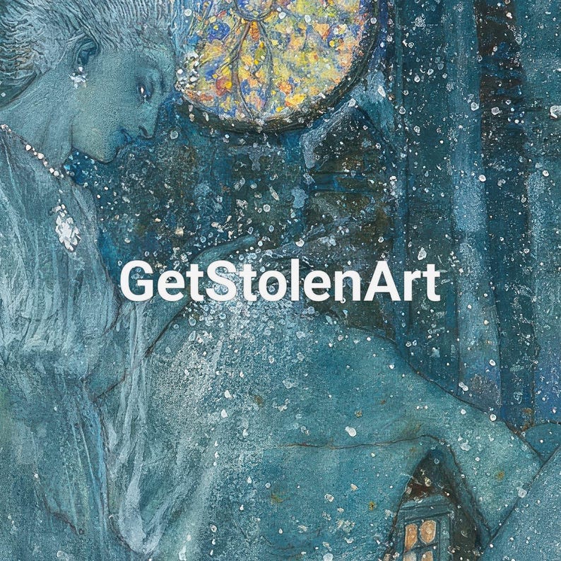 The Snow Queen 1911 by Edmund Dulac Print, Fairy Tale Decor, Vintage ...