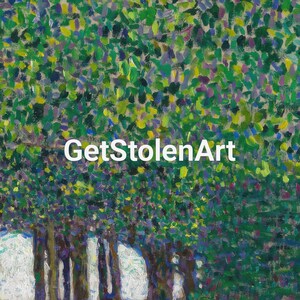 The park, Gustav Klimt print, Greenery wall art, Landscape painting, Square print. image 6