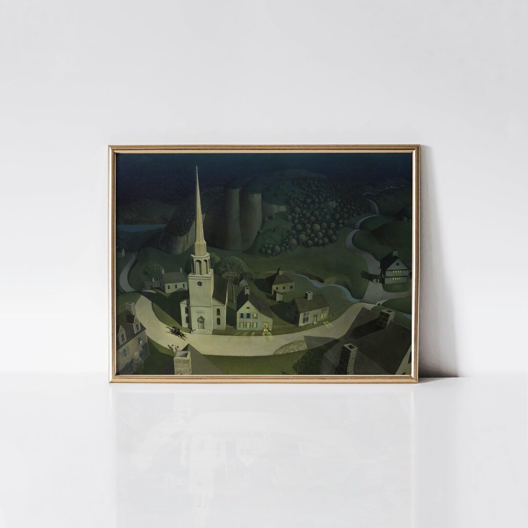 Grant Wood - the Midnight Ride of Paul Revere (1931) Print. - Etsy