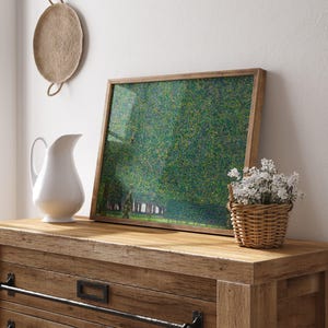 The park, Gustav Klimt print, Greenery wall art, Landscape painting, Square print. image 9