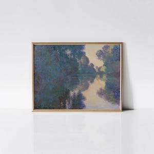 Impresión de Claude Monet "Amanecer en el Sena" (1897), decoración francesa vintage, arte impresionista, regalo moderno para oficina o sala de estar en una granja. imagen 1