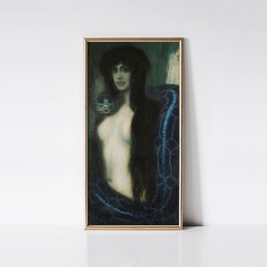 The Sin 1909 by Franz von Stuck print.