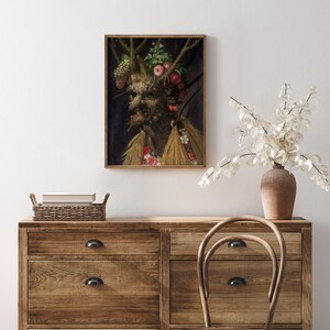 Quatre saisons dans une tête, impression de Giuseppe Arcimboldo, art mural saisonnier, décoration de maison de ferme, peinture Farmcore. image 7
