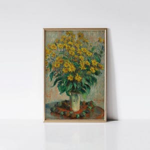 Jerusalem Artichoke Flowers 1880 by Claude Monet print.