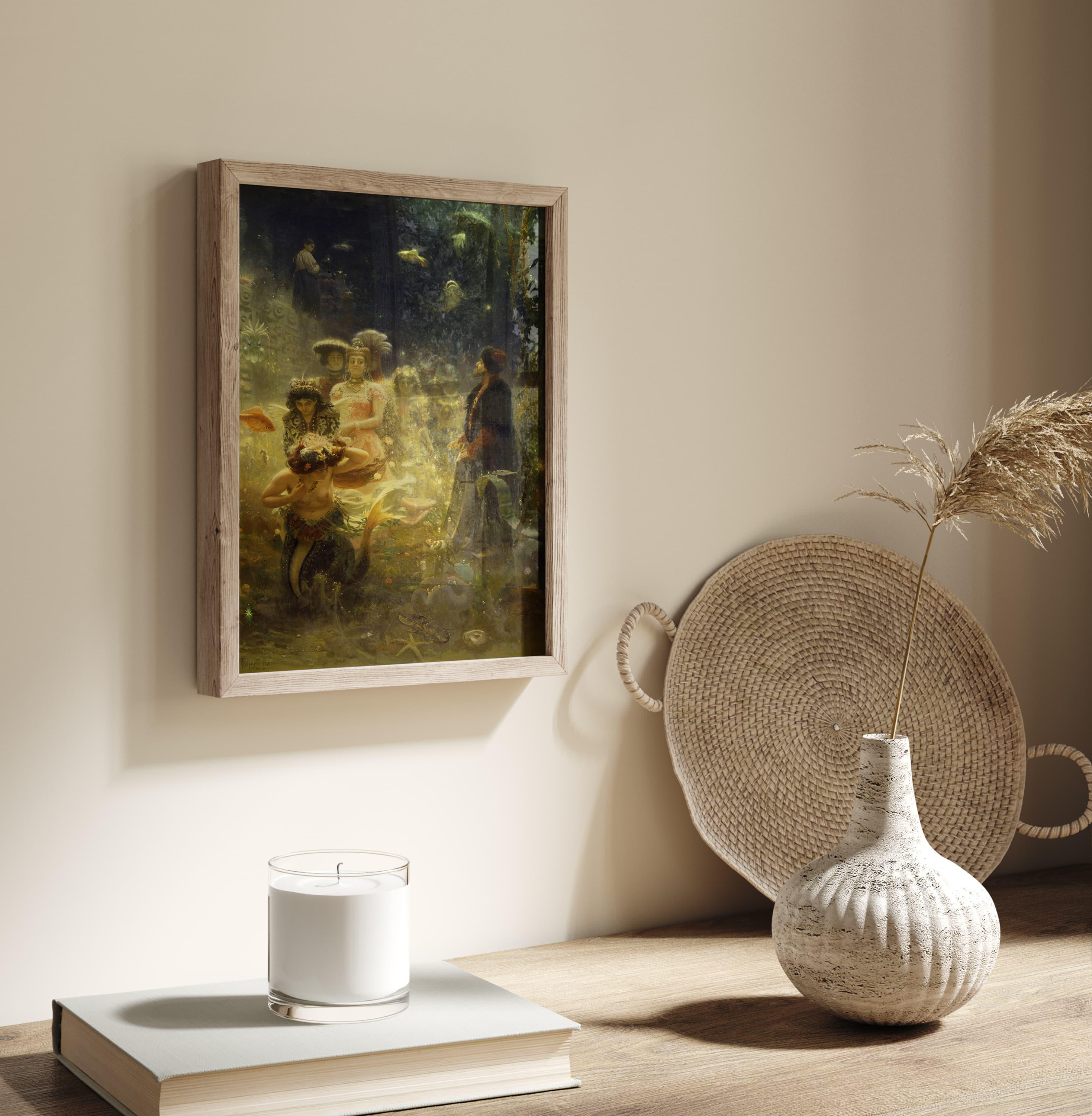 Sadko and the Underwater Kingdom, Ilya Repin Print, Magical Nautical ...