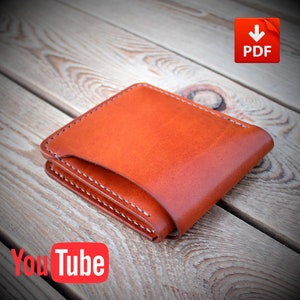 Cartera plegable de piel con estampado, Cartera PDF