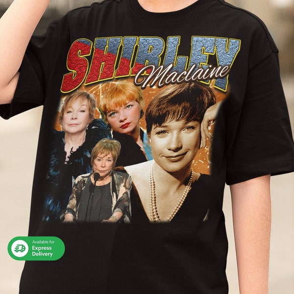 Shirley Maclaine American Actor Vintage Shirt, Homage Tshirt, Fan Tees, Retro 90s Sweater, Shirley Maclaine Merch Express Shipping Available