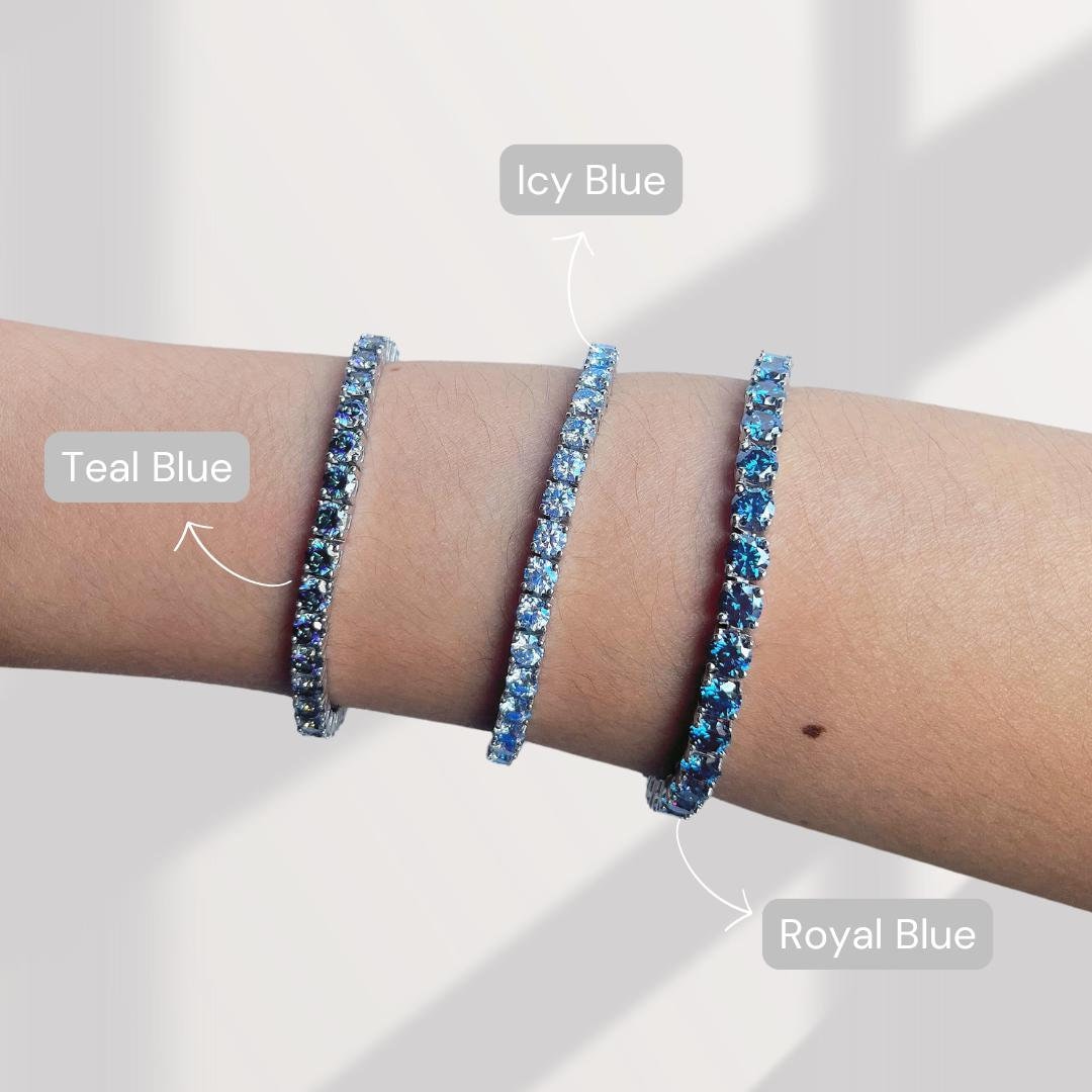5pcs/set Dark Blue Evil Eye Beaded bracelet | SHEIN A