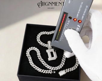 VVS Moissanite Hip Hop Pendant, Iced Out 925 Sterling Silver Necklace, Passes Diamond Tester, Rapper Drip Jewelry, Custom Bling Gift for Men