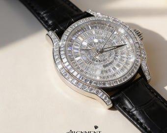 13.63ct Moissanite Watch Iced Out Baguette Automatic Watch 45mm Men Bust Down Watch Citizen 8215 Sapphire Stainless Steel Pass Diamond Teste