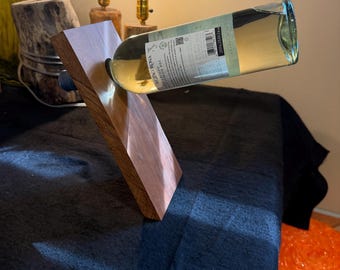 Black Walnut Magic Wine Bottle Holder