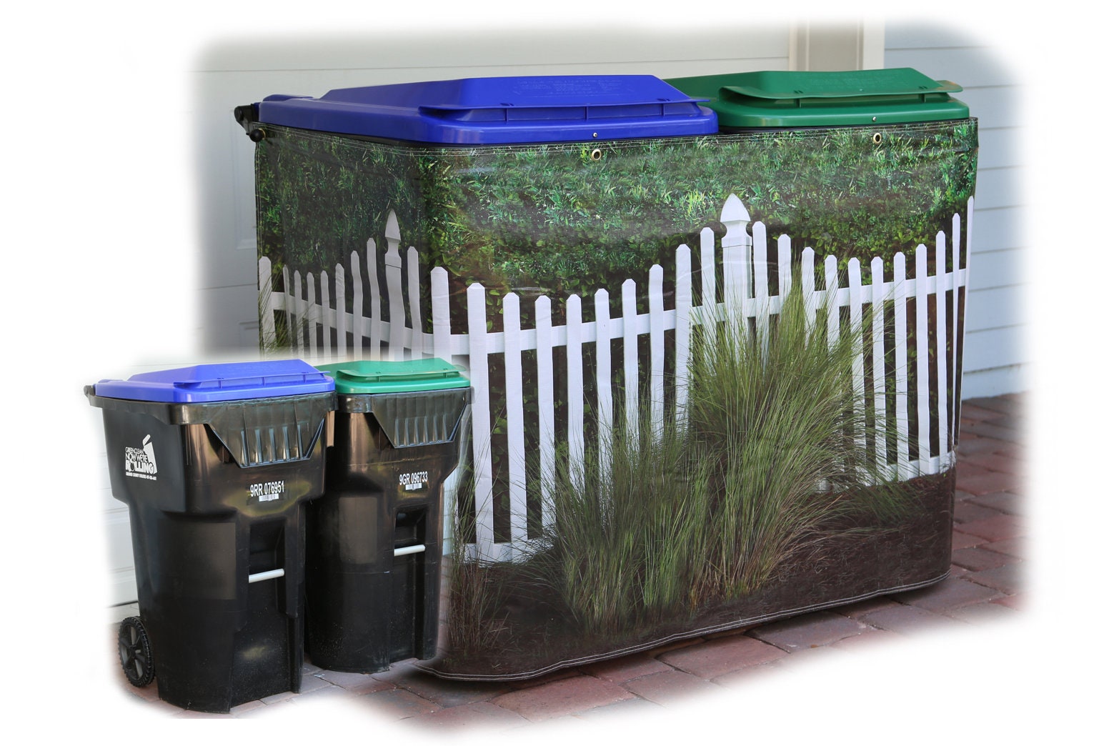 Canskirt Garbage Can Cover That Hide Trash Cans and Recycle Cans