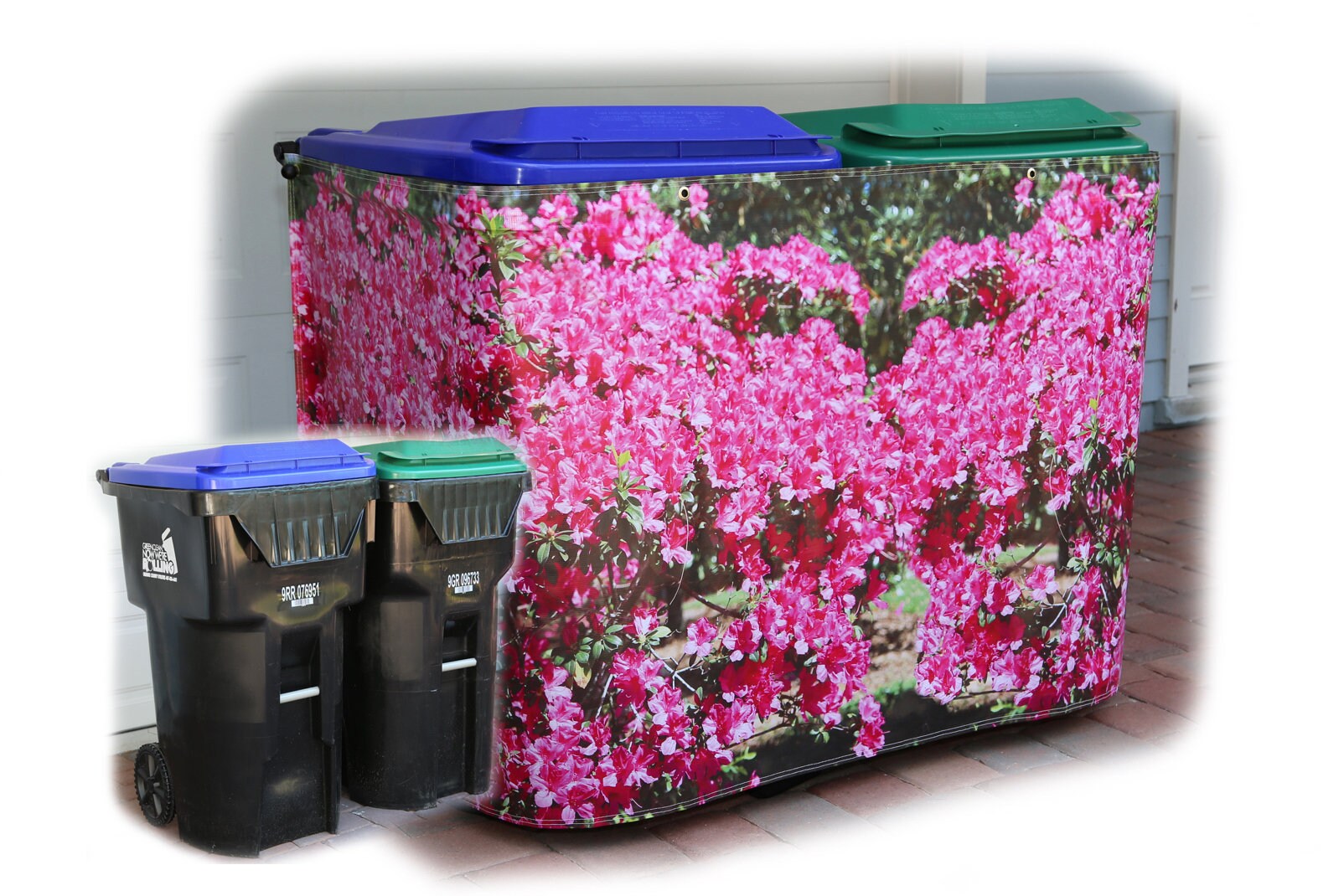 Canskirt Garbage Can Cover That Hide Trash Cans and Recycle Cans