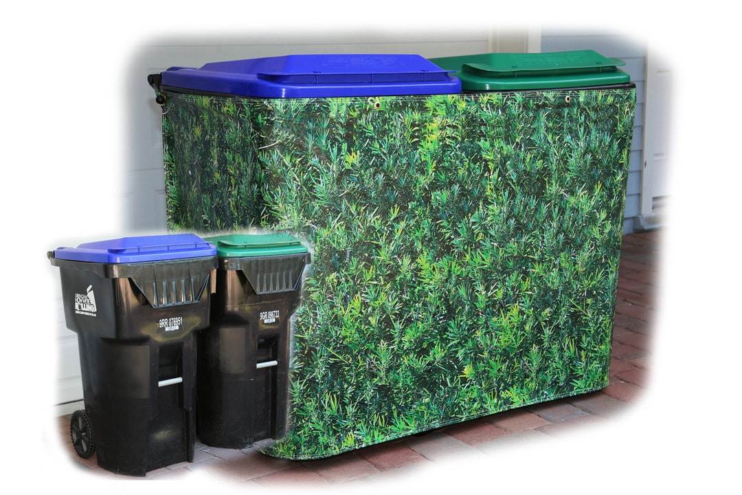 Canskirt Garbage Can Cover That Hide Trash Cans and Recycle Cans