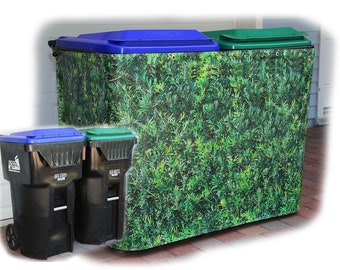 CanSkirt - Garbage Can Cover that hide Trash cans and Recycle cans. Improve the look of your neighborhood!