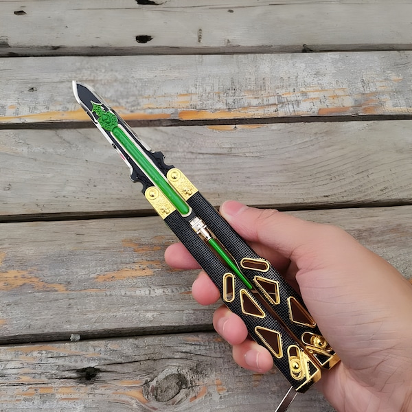 Octane Butterfly Knife Etsy