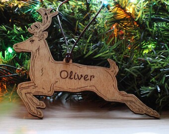 Etiquetas con nombre de reno personalizadas, etiquetas de regalo, adornos navideños, decoraciones navideñas personalizadas