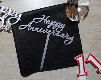 Toppers de pastel de feliz aniversario / Topper para pasteles