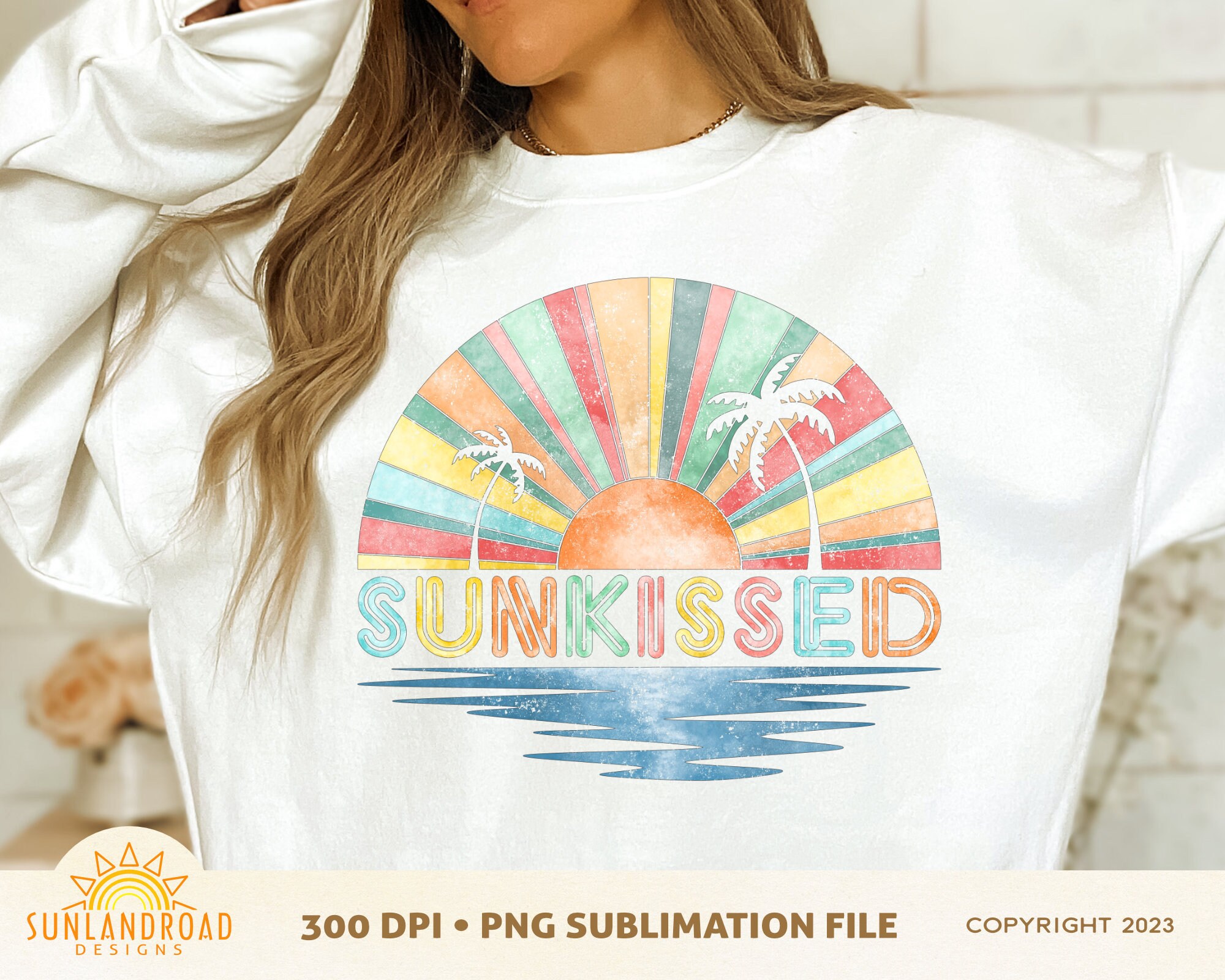 Sunkissed Png, Beach Png, Retro Sunset Png, Retro Summer Png, Sunshine ...