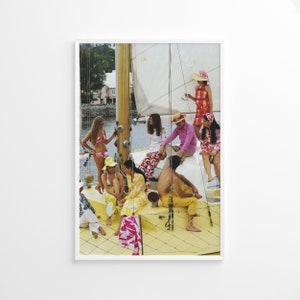 Póster de Slim Aarons "A Colourful Crew", 1 impresión, impresión vintage, impresiones fotográficas, impresión fotográfica de alta sociedad, impresión fotográfica con calidad de museo