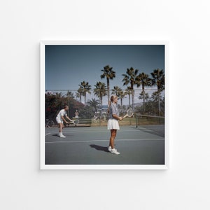 Slim Aarons Tennis In San Diego California Print Poster, Vintage Print, Photography Prints, High Society Photo Print, Museum Quality Photo