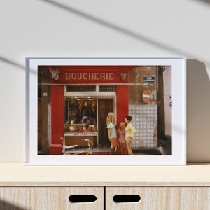 Schlankes Aronas Saint-tropez Boucherie Poster, Vintage-Druck, Fotografiedruck, High Society Fotodruck, Fotodruck in Museumsqualität