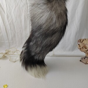 Handmade 17IN,40CM fox fur tail plug fox tail plug wolf tail butt plug cat tail plug anal plug tail anime cosplay petlay tail mature image 5