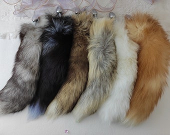 Handmade 17IN,40CM fox fur tail plug fox tail plug wolf tail butt plug cat tail plug anal plug tail anime cosplay petlay tail -mature