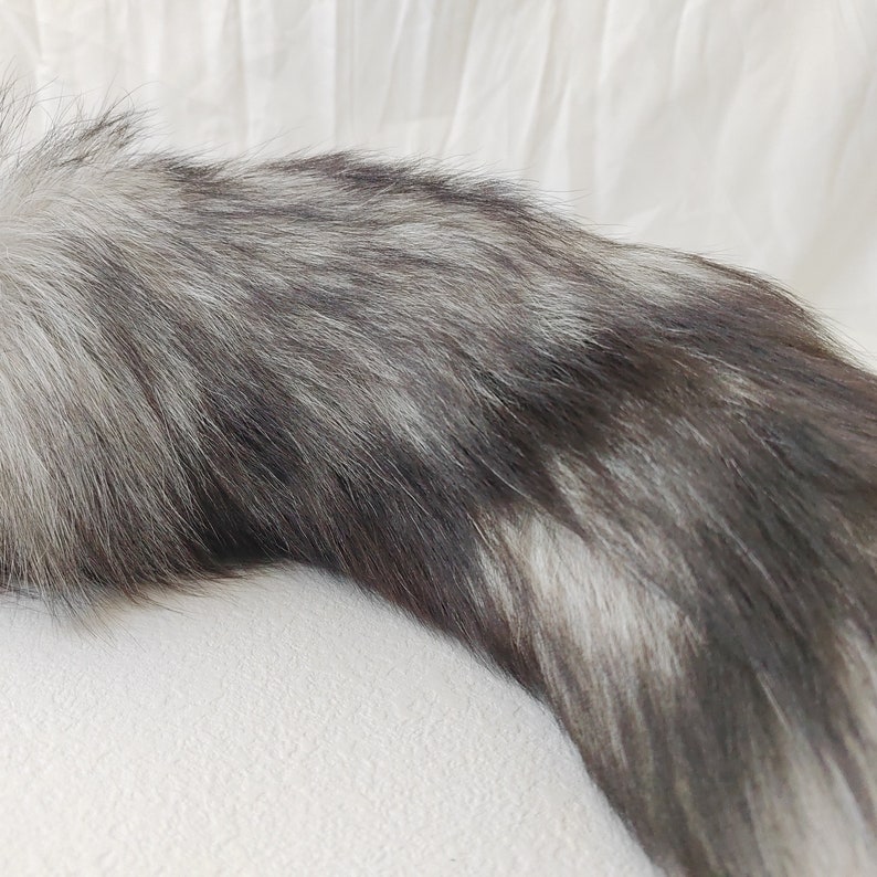 Handmade 17IN,40CM fox fur tail plug fox tail plug wolf tail butt plug cat tail plug anal plug tail anime cosplay petlay tail mature image 2