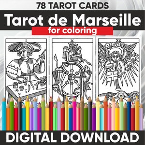 Printable deck: Tarot de Marseille for coloring