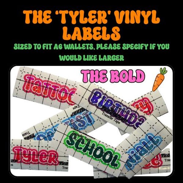 The ‘TYLER’ vinyl labels