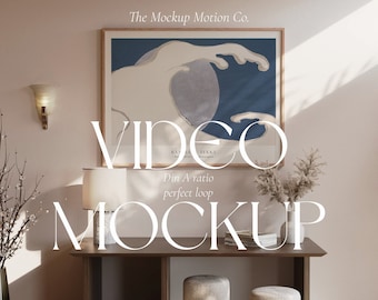 Video Mockup Rahmen Din A ISO Mock-up Holzrahmen Mock-up Animierter PSD Horizontaler Rahmen Minimaler Mock-up Rahmen Einfacher Rahmen Mockup Video
