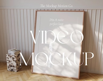 Video Mockup Frame Din A ISO Mock up Wood Frame Mock-up Animated PSD Horizontal Frame Minimal  Thin Mock up Frame Simple Frame Mockup Video