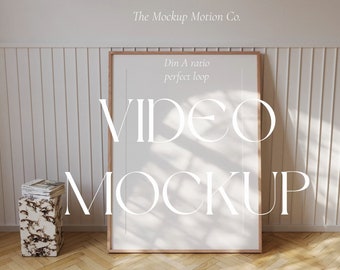 Frame mockup video | Din A | printable mockup | animated mockup | psd frame mockup | video mockup | thin frame mockup | single frame mockup