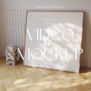 Mockup-video framen | mockup met vierkant frame | psd-framemodel | geanimeerde mockup | videomodel | mockup met één frame | dun framemodel