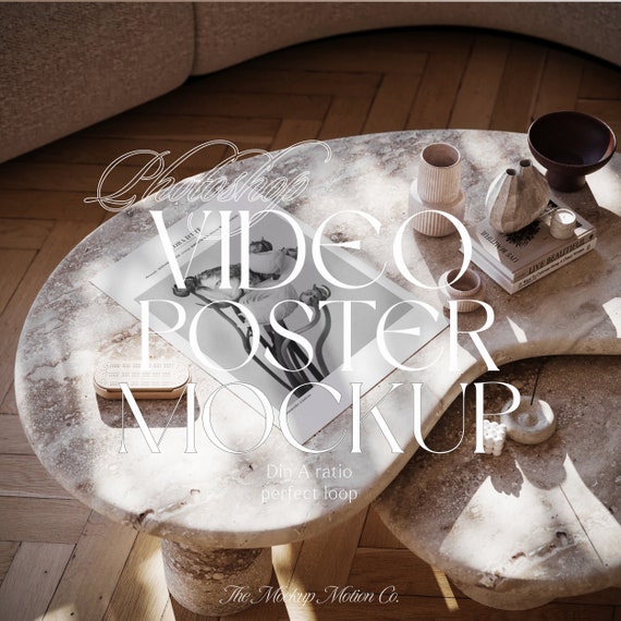 Animated Poster Mockup Video: Din A Photoshop Template
