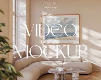 Rahmen Mockup Video | Din A | druckbares Modell | animiertes Mockup | psd rahmen mockup | Video Mockup | dünner Rahmen Mockup | Einzelrahmen Mockup