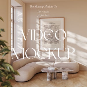 Mockup-video framen | Din A | afdrukbare mockup | geanimeerde mockup | psd-framemodel | videomodel | dun framemodel | mockup met één frame