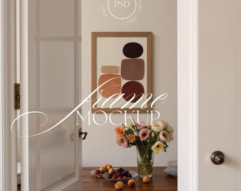 Vertical Frame Mockup PSD | Scandinavian Interior A4 Poster (Digital Download)