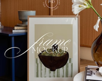 Vertical Frame Mockup, DIN A, PSD Template, Wall Art Mockup