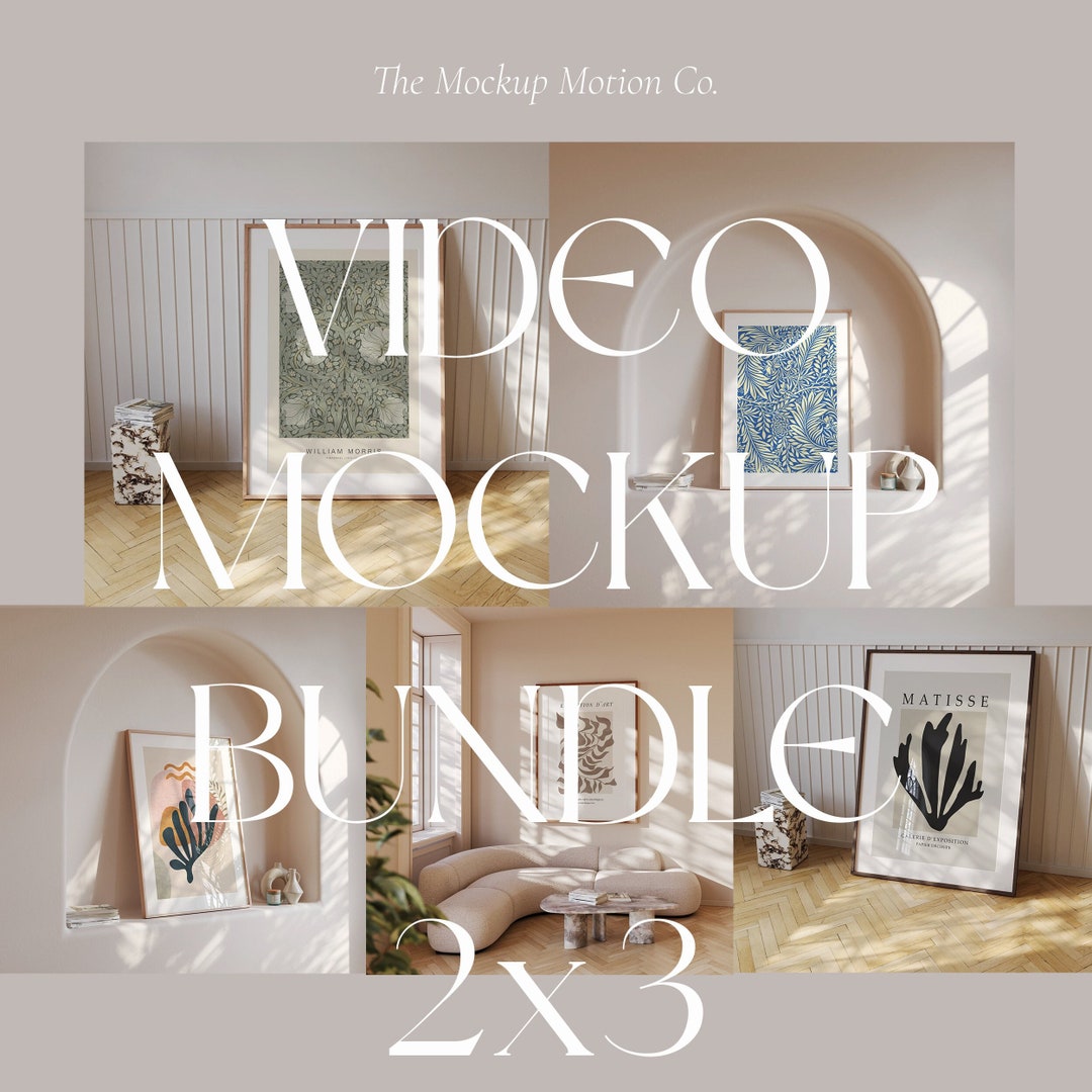 Animated Wood Frame Mockup Video Bundle | 2x3 Ratio (PSD) - Etsy