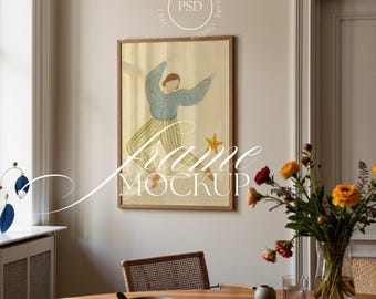 Scandinavian Frame Mockup: Wall Art PSD Template, DIN A Portrait