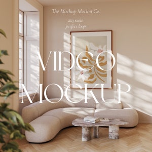 Video Mockup Frame 2x3 Mock up Wood Frame 2:3 Mock-up Animated PSD Vertical Frame Minimal Mock up Frame Simple Frame Mockup Video