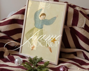 Weihnachtsrahmen Mockup, DIN A, Kunstdruck, Luxus Motiv (PSD)