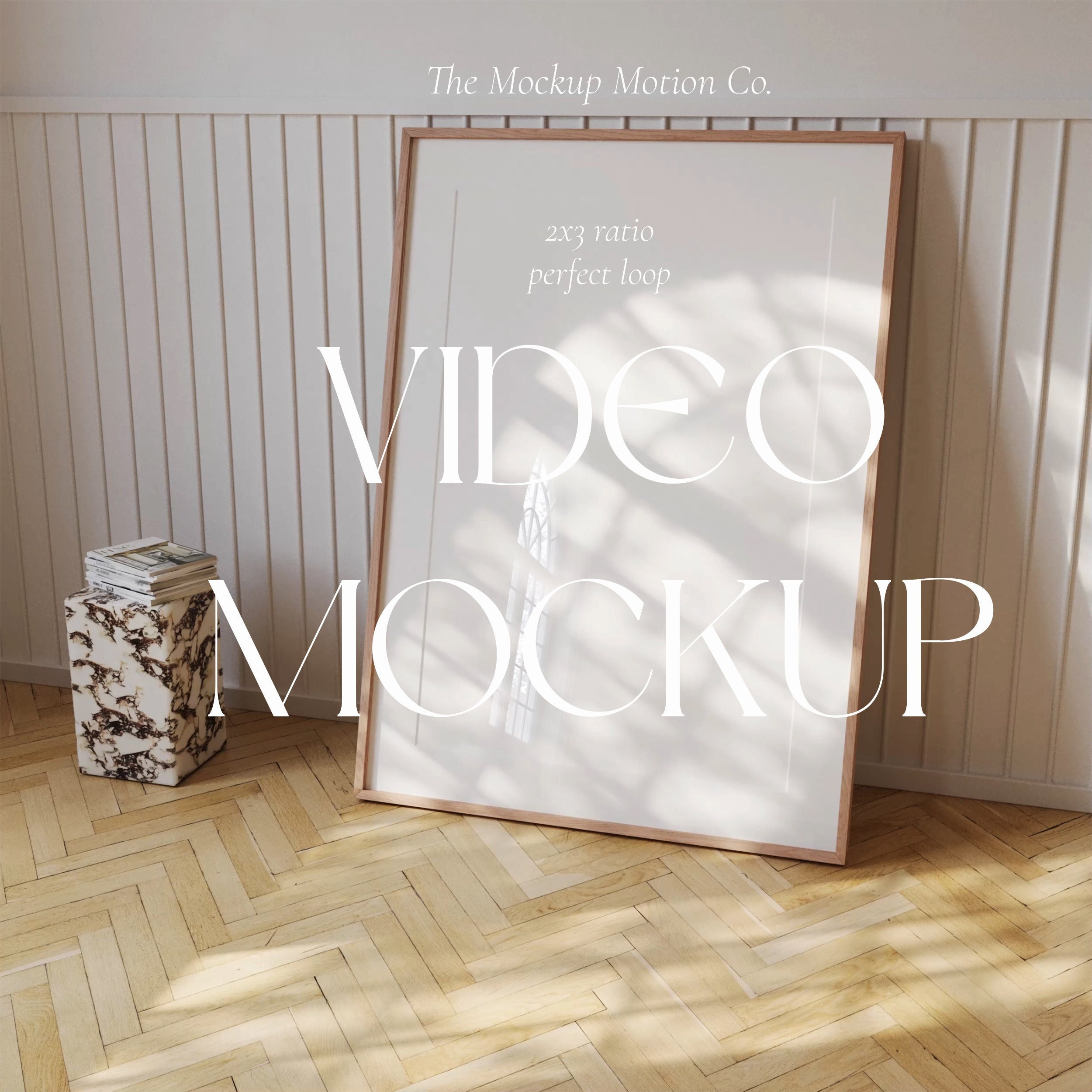 Video Mockup Frame 2x3 Ratio Wood Frame Mockup Animated Etsy