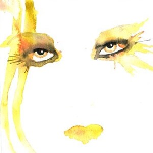 Aquarela original pintada à mão pelo artista do Pink Floyd Finlay Cowan em papelão resistente.