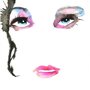 Aquarela original pintada à mão pelo artista do Pink Floyd Finlay Cowan em papelão resistente.